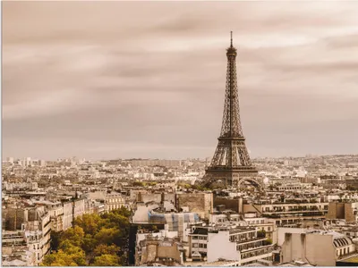 Produktbild von ARTland Wandbild Alu für Innen & Outdoor Paris Eiffelturm I Größe: 80x60 cm