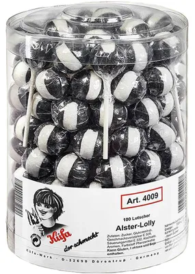 Zdjęcie produktu dla Küfa Alster Lolly Lizak o smaku lukrecji 100 sztuk 1800g