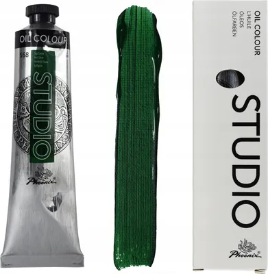 Produktbild von Ölfarbe Phoenix Studio 120ml Tube – 568 Saftgrün (Sap Green) – Künstlerfarbe – Lichtecht für Leinwand, Holz