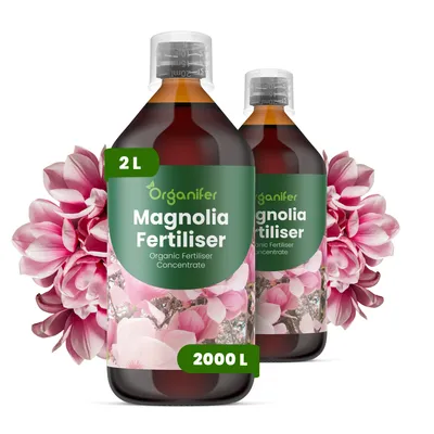 Zdjęcie produktu dla Magnólia Nawóz Płynny 2x1 L – 3-4-3 NPK – Do Magnólie – Podporuje Stabilne Vetvy i Rovnomernú Tvorbu Kwiatów – Organifer