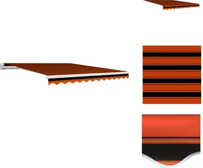 Obrázek produktu pro vidaXL Potah na markýzu Plátno oranžové a hnědé 300x250 cm - Markýzy
