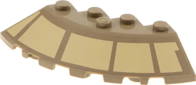 Produktbild von 1x Lego Stein rund Tragfläche 33° 6x6x1 dunkel beige Ecke Star Wars 95188pb24R