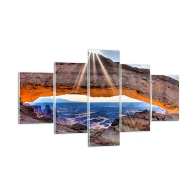 Produktbild von Bilder auf glas - Felsen Ansicht Landschaft - 125x70cm - Glasbilder - Wandbilder - Kunstdruck - zum Aufhängen bereit - Wanddekoration aus Glas - Glas Bilder - Wandbild auf Glas - GEA125x70-0184