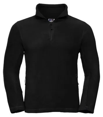 Produktbild von Russell Herren Outdoor Fleecepullover mit Reißverschluss am Kragen FK716 (L) (schwarz)