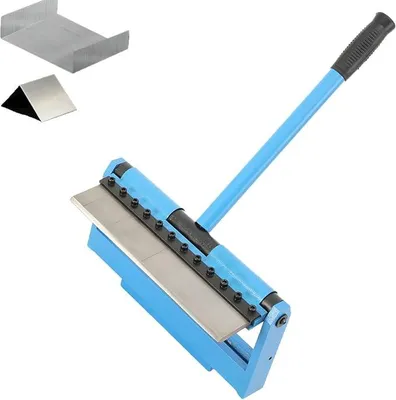 Produktbild von Blechbiegemaschine 300 mm, Abkantbank bis 3 mm Alu/Kupfer & 2.5 mm Stahl, Schwenkbiegemaschine mit 4 Abkantstücke(25/50/75/150 mm), Manuelle Kantbank für Blechbearbeitung