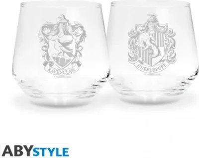 Produktbild von ABYstyle Gläser-Set Harry Potter 2-tlg. Ravenclaw & Hufflepuff, Glas, 300 ml, ABYVER296