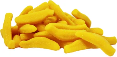 Immagine prodotto di Gomme alla frutta zuccherate banane gialle dorate Halal 300g