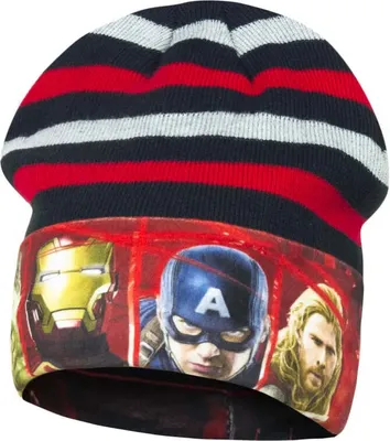 Produktbild von Marvel Avengers - Kinder Jugend Wintermütze – Schwarz / 54