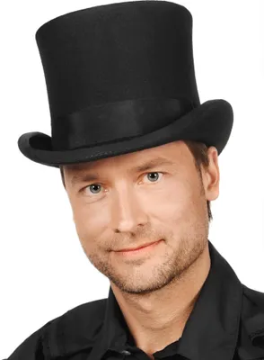 Image de Chapeau haut-de-forme en feutre de laine - Carnaval Halloween Taille du chapeau : 59