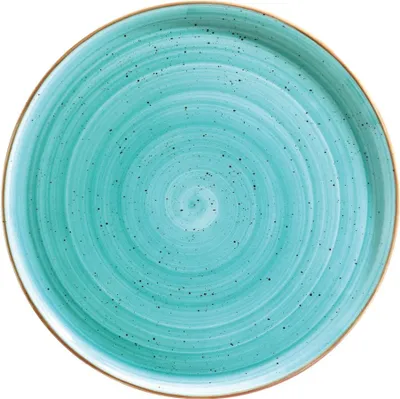 Produktbild von Bonna Premium Porcelain Aura Aqua Gourmet Pizzateller, 32.5cm, 32.5cm, Premium Porzellan, türkis, 1 Stück