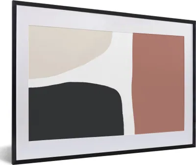 Produktbild von MuchoWow® Gerahmtes Poster Pastell - Abstrakt - Design 60x40 cm - Poster mit Schwarzem Bilderrahmen Wandposter Rahmen Foto Bilder - Schlafzimmer - Plakat in Rahmen - Drucken