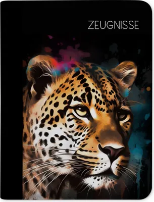 Produktbild von Kinder Zeugnismappe, Zeugnis Ordner A4, Leopard