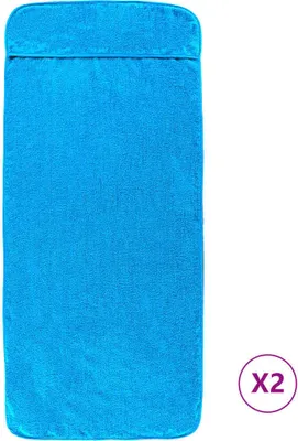 Produktbild von vidaXL Strandtücher 2 Stk. Türkis 75x200 cm Stoff 400 GSM