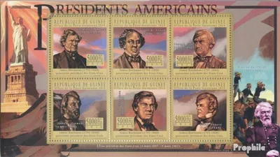 Produktbild von Briefmarken Guinea 2010 Mi 8000-8005 Kleinbogen (kompl. Ausgabe) postfrisch Der Präsident der USA