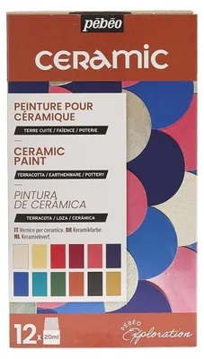 Zdjęcie produktu dla Pebeo zestaw farb do ceramiki Ceramic 12 x 20 ml