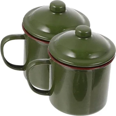Produktbild von Kinderkoffiegläser-Set aus grünen Metallgläsern für 6 Stück