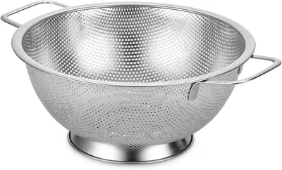 Obrázok produktu pre Nerezové sitko na cestoviny, cedník s rukoväťami, priemer 22,5 cm, umývateľné v umývačke