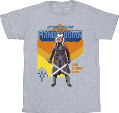 Produktbild von Star Wars - "The Mandalorian Jedi" T-Shirt für Herren BI47271 (5XL) (Grau)