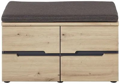 Garderobenbank Flurbank MEMPHIS Artisan Eiche Nachbildung inkl. Kissen