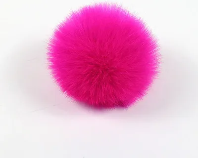 Obrázek produktu pro Bambule, bambulka z kožešiny fuchsiová 8 cm / 1ks