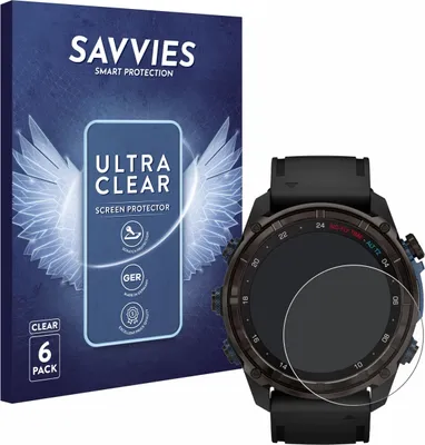 Produktbild von 6x Für Garmin Descent Mk3i (51 mm) Schutzfolie Savvies Displayschutz Display Schutz Folie Klar Transparent