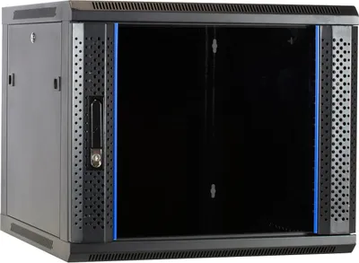 Immagine prodotto di Armadio server DSIT 9 U, alloggiamento a parete da 19" con porta in vetro (LxPxH) 600 x 600 x 501 mm (DS6609)
