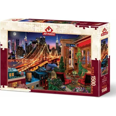 Image de ART PUZZLE Puzzle Brooklyn depuis la terrasse 1500 pièces