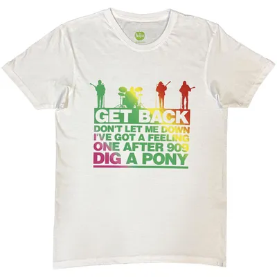 Obrázok produktu pre The Beatles Get Back Gradient White M Tričko