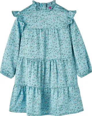 Produktbild von Kinderkleid mit Langen Ärmeln Blau 128