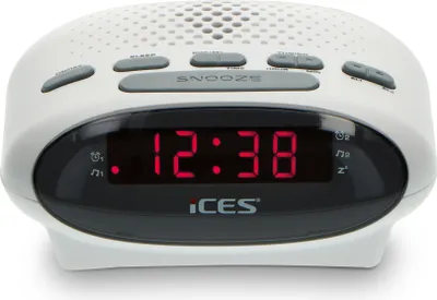 Produktbild von Ices ICR-210 White - FM Uhrenradio, Weiss