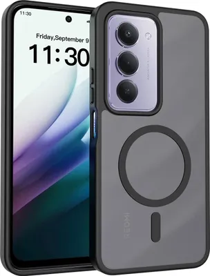 Produktbild von Magnetisch Hülle für Xiaomi Redmi 15 5G/4G, Kompatibel mit MagSafe, Transluzente Matt Rückseite Stoßfeste Handyhülle Schwarz