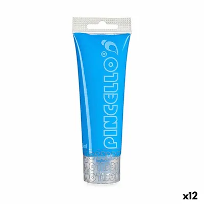 Image de Peinture acrylique Pincello bleu néon 75 ml (12 pièces)