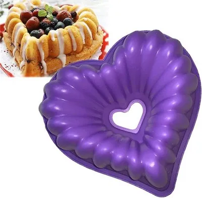 Produktbild von Silikonische Chocolademolden für große Herzkuchen und Mousse-Brote