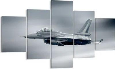 Produktbild von Bild auf Leinwand - Leinwandbild - Flugzeug Himmel Flug - 125x70cm - Wand Bild - Wanddeko - Leinwanddruck - Bilder - Kunstdruck - Wanddekoration - Leinwand bilder - Wandkunst - EA125x70-3415