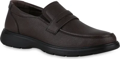 Produktbild von VAN HILL Herren Klassische Halbschuhe Business Profil-Sohle Slip On Schuhe 841195, Farbe: Braun, Größe: 43