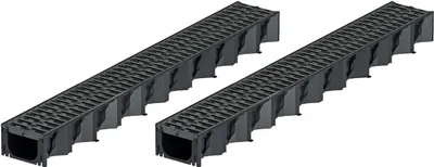 Produktbild von 2x1m ACO Hexaline 2.0 Entwässerungsrinne mit Microgrip Stegrost Rinne Bodenrinne Terrassenrinne