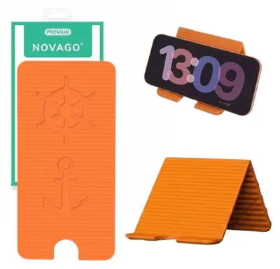 Productafbeelding van Opvouwbare telefoon- en tablethouder, siliconen en aluminium, 2 stuks, verstelbaar, antislip, geschikt voor smartphones