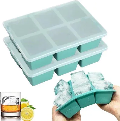 Obrázek produktu pro Silikonové formy na kostky ledu, stohovatelné, vhodné do myčky, na nápoje a občerstvení