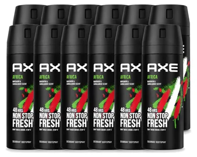Produktbild von 12 x Axe Deodorant Bodyspray Africa - 150 ml - Vorteilspackung - 12 Stücke