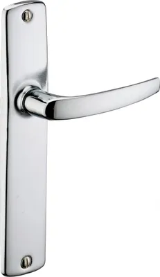 Image de Ensemble de poignées pour porte intérieure Abbeville sans trou, carré 7mm, entr'axes 165mm, chromé - THIRARD