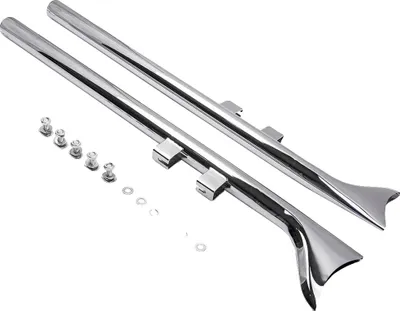 Productafbeelding van Uitlaatsysteem, 36 inch lengte, 1 7/8 inch diameter, 1 3/4 inch inlaat, gemaakt van 16 gauge staal, compatibel met Harley Touring modellen van 1995-2016