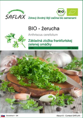 Obrázok produktu pre SAFLAX - BIO - žerucha - Anthriscus cerefolium - 800 Semená
