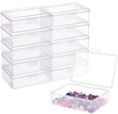 Zdjęcie produktu dla Przechowywarki przezroczyste - 12 sztuk - plastikowe - z