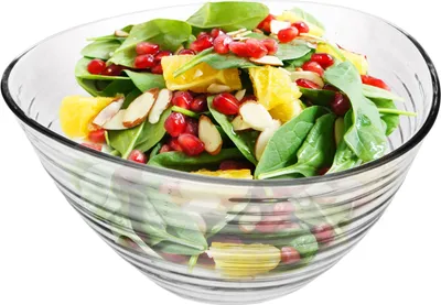 Produktbild von PLATINUX Salatschüssel aus Glas Obstschale Dreieckschale 2L Glasschale Servierschüssel groß xxl bowl Dessertschüssel