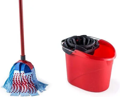 Produktbild von Famanu Wischmopp mit 3D Veloursstruktur - 25% größeres Wischtuch