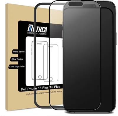 Produktbild von Mothca Matt Schutzfolie iPhone 16/15 Plus 6,7 Zoll Display 9H, Blendschutz, Anti-Fingerabdruck