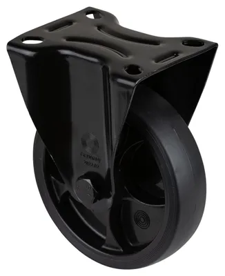 Zdjęcie produktu dla Kółko stałe D.125mm Trgf.120kg Gum.plate L104xW80mm Kolor Rl.black BS ROLLEN