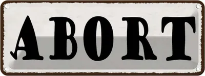 Produktbild von vianmo Blechschild 10x27 cm Abort Dekoration