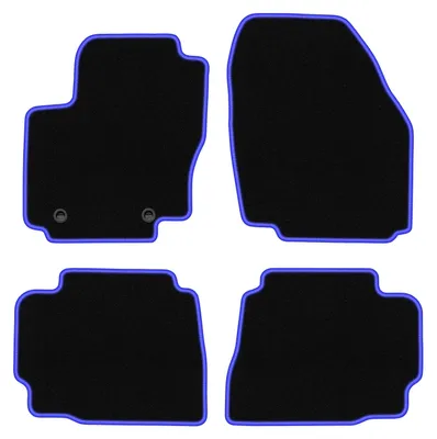 Produktbild von Fußmatten Velours Schwarz/Blau für Ford Mondeo MK4 2007-2012 Set 4-tlg