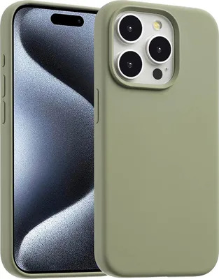 Productafbeelding van Accezz Liquid Silicone Backcover met MagSafe voor de Apple iPhone 15 Pro - Cooper Green